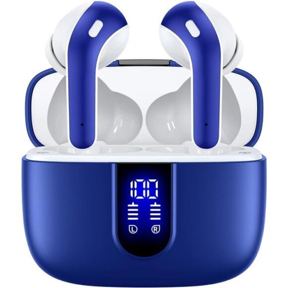 Bluetooth Headphone Wireless Earbud Airpods Pro 2 Charging Case Waterproof BLUE - Picture 1 of 6